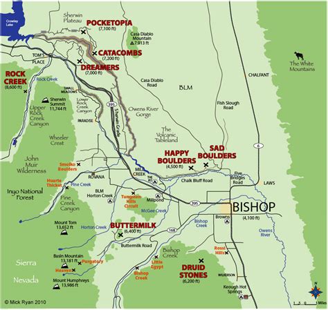 bishop california map.